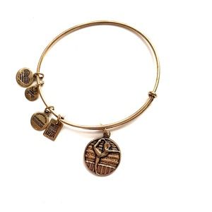 Alex and Ani gold US gymnastics bracelet